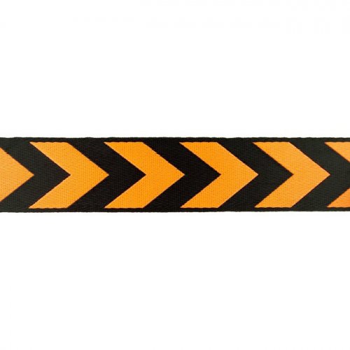 Gurtband - Pfeil glanz - orange - 38 mm